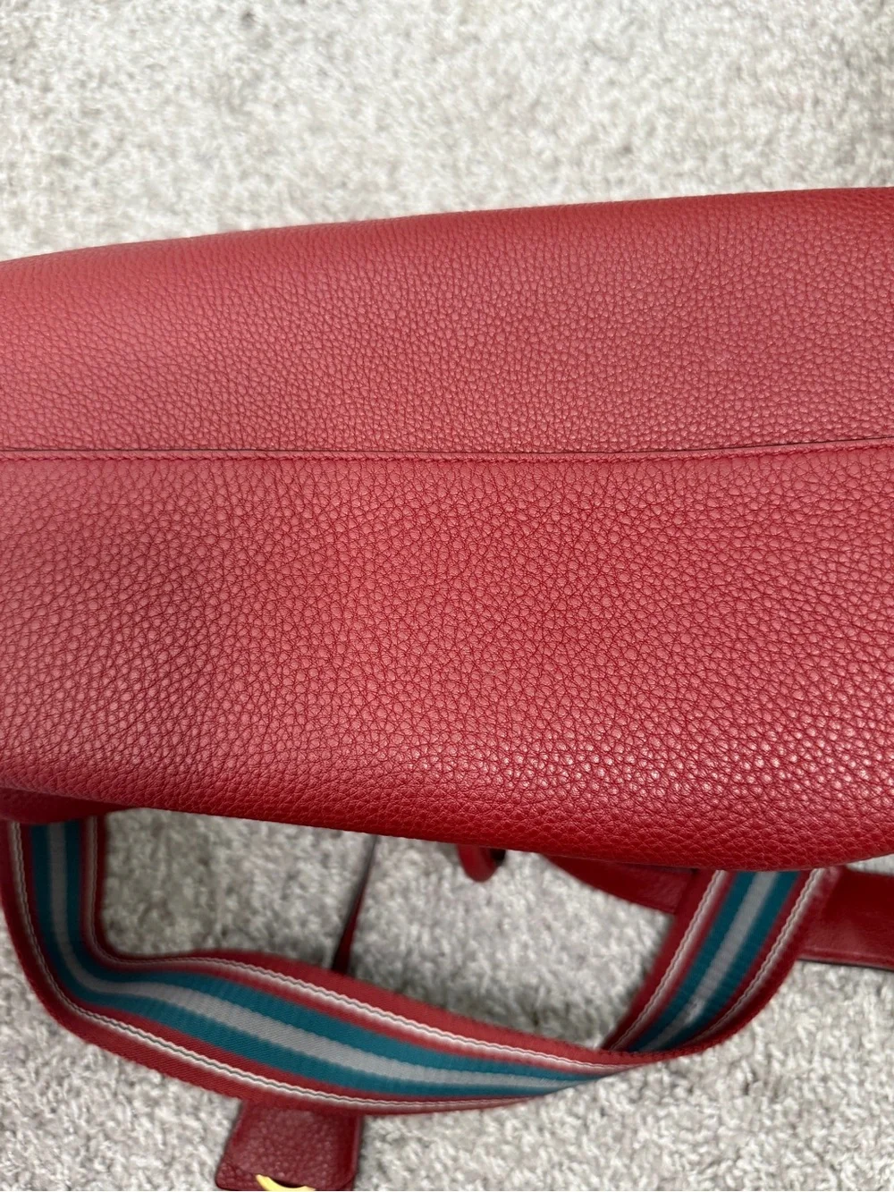 Prada Dual Strap Zip Tote Vitello Daino Medium Red